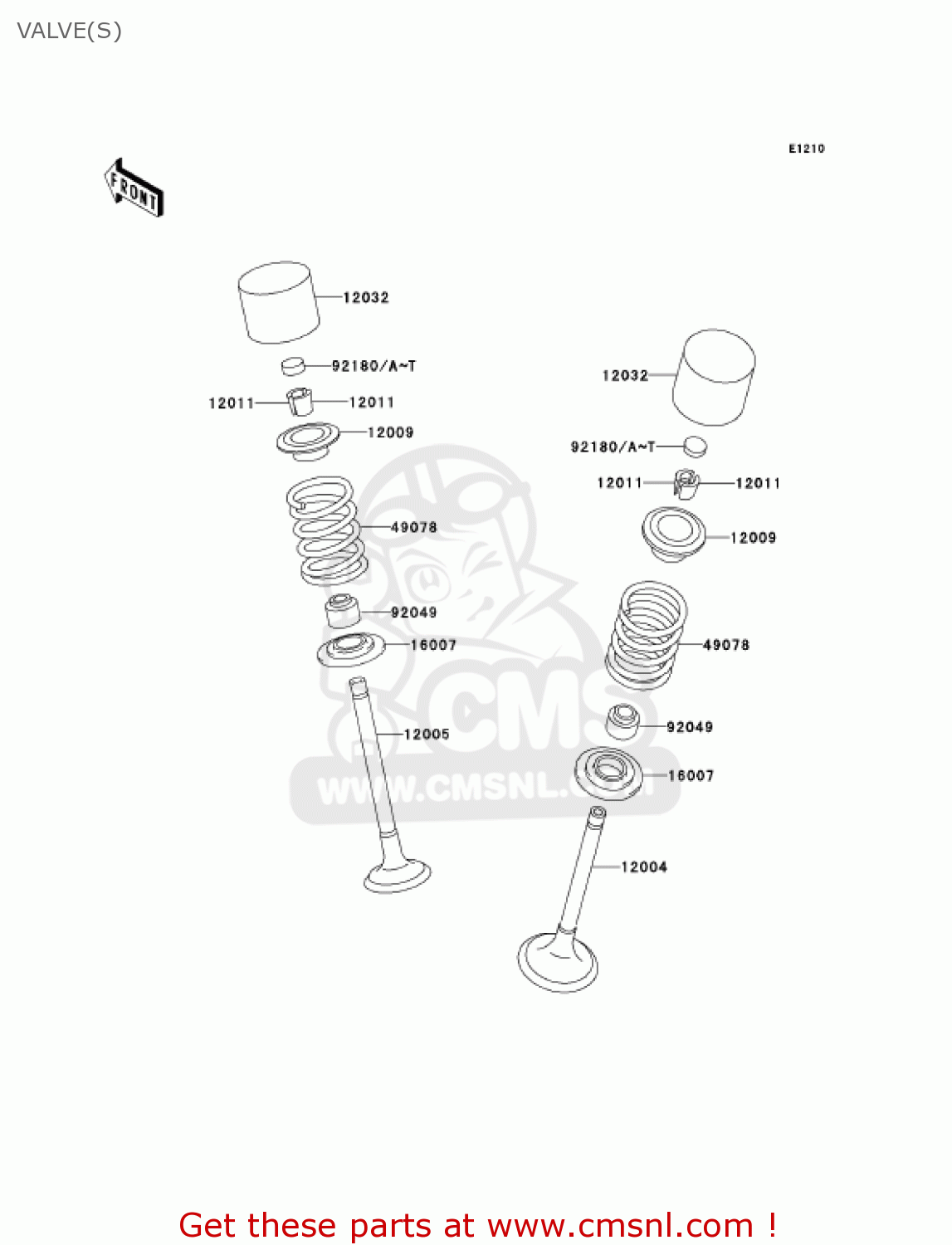 VALVE(S) KL250G6 SUPER SHERPA 2002 USA CANADA