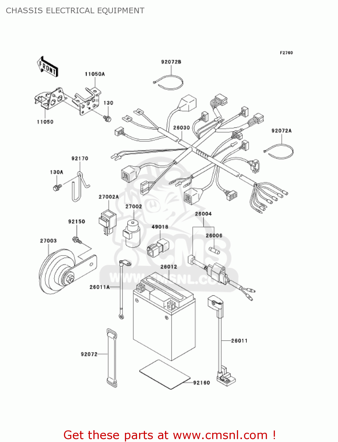 CHASSIS ELECTRICAL EQUIPMENT KL250G6 SUPER SHERPA 2002 USA CANADA