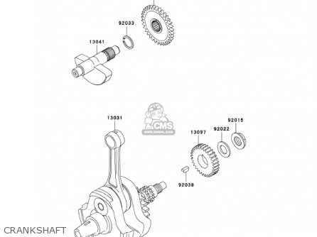 CRANKSHAFT - KL250G6 SUPER SHERPA 2002 USA CANADA