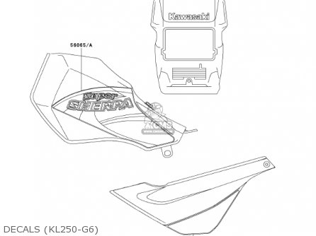 DECALS (KL250-G6) - KL250G6 SUPER SHERPA 2002 USA CANADA