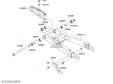 SWINGARM - KL250G6 SUPER SHERPA 2002 USA CANADA