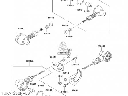 TURN SIGNALS - KL250G6 SUPER SHERPA 2002 USA CANADA
