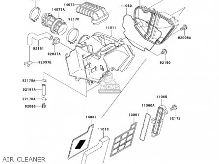 AIR CLEANER - KL250G6 SUPER SHERPA 2002 USA CANADA