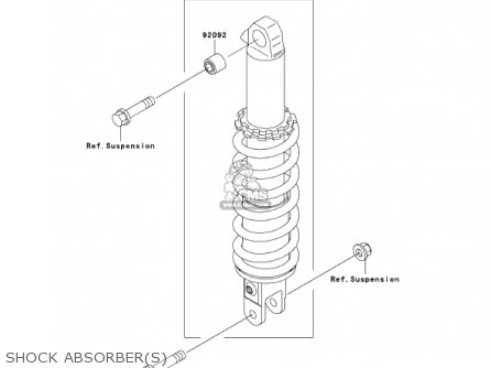 SHOCK ABSORBER(S) - KL250G6 SUPER SHERPA 2002 USA CANADA