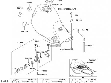 FUEL TANK - KL250G6 SUPER SHERPA 2002 USA CANADA