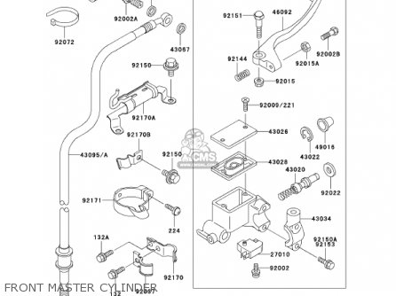 FRONT MASTER CYLINDER - KL250G6 SUPER SHERPA 2002 USA CANADA