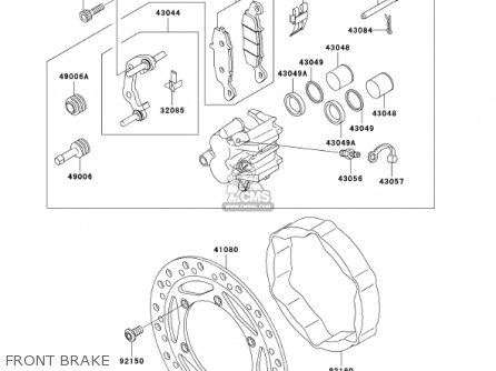 FRONT BRAKE - KL250G6 SUPER SHERPA 2002 USA CANADA