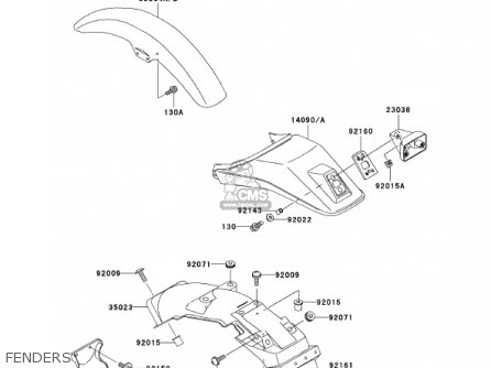 FENDERS - KL250G6 SUPER SHERPA 2002 USA CANADA