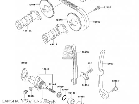 CAMSHAFT(S)/TENSIONER - KL250G6 SUPER SHERPA 2002 USA CANADA