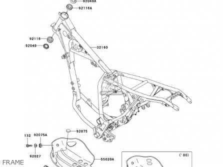 FRAME - KL250G6 SUPER SHERPA 2002 USA CANADA