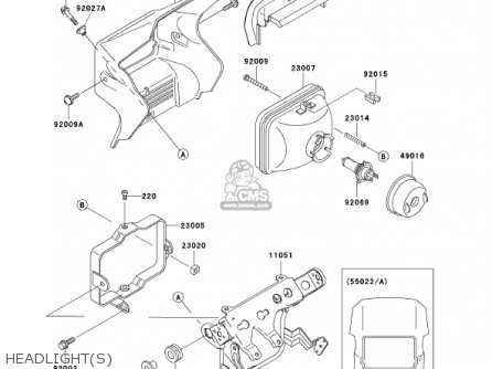 HEADLIGHT(S) - KL250G6 SUPER SHERPA 2002 USA CANADA