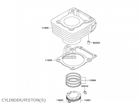 CYLINDER/PISTON(S) - KL250G6 SUPER SHERPA 2002 USA CANADA