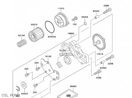 OIL PUMP - KL250G6 SUPER SHERPA 2002 USA CANADA