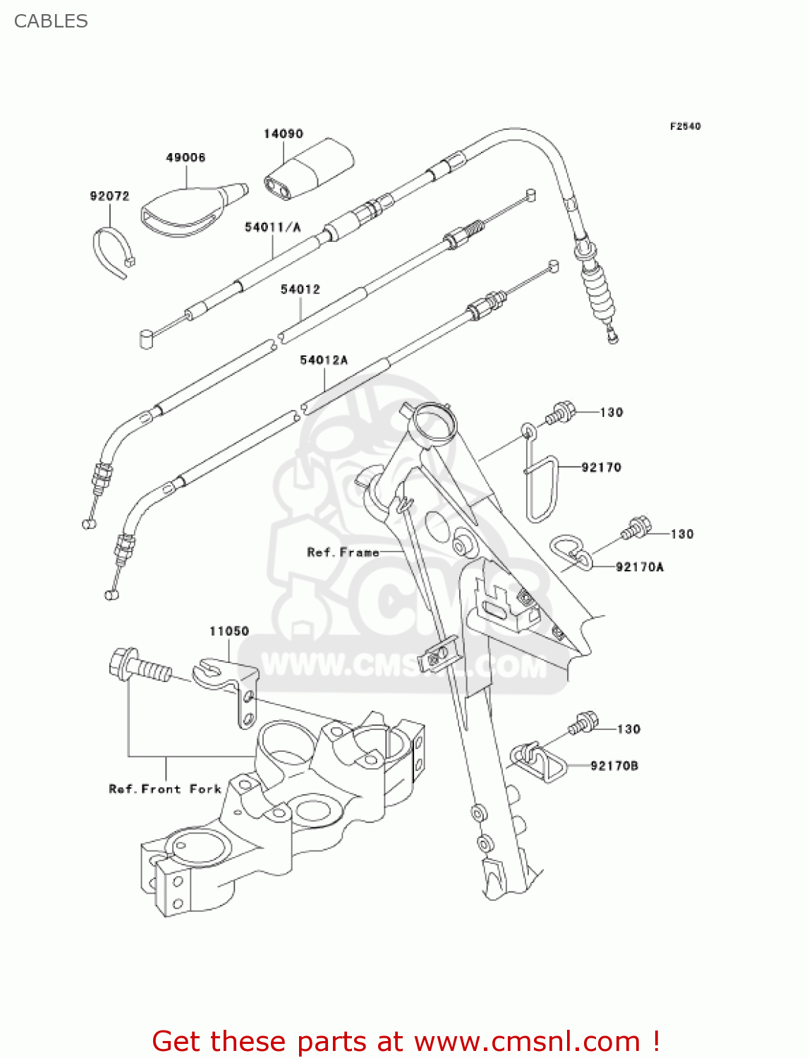 CABLES KL250G7 SUPER SHERPA 2003 USA CANADA
