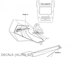 DECALS (KL250-G7) - KL250G7 SUPER SHERPA 2003 USA CANADA