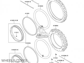 WHEELS/TIRES - KL250G7 SUPER SHERPA 2003 USA CANADA