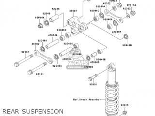 REAR SUSPENSION - KL250G7 SUPER SHERPA 2003 USA CANADA