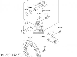 REAR BRAKE - KL250G7 SUPER SHERPA 2003 USA CANADA
