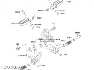 FOOTRESTS - KL250G7 SUPER SHERPA 2003 USA CANADA