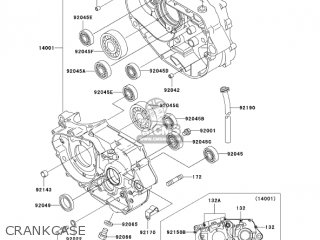 CRANKCASE - KL250G7 SUPER SHERPA 2003 USA CANADA