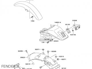 FENDERS - KL250G7 SUPER SHERPA 2003 USA CANADA
