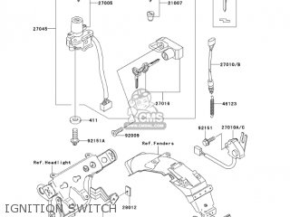 IGNITION SWITCH - KL250G7 SUPER SHERPA 2003 USA CANADA