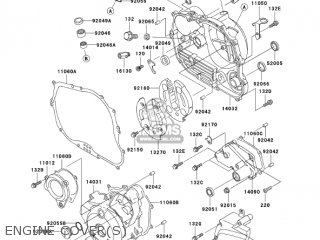 ENGINE COVER(S) - KL250G7 SUPER SHERPA 2003 USA CANADA