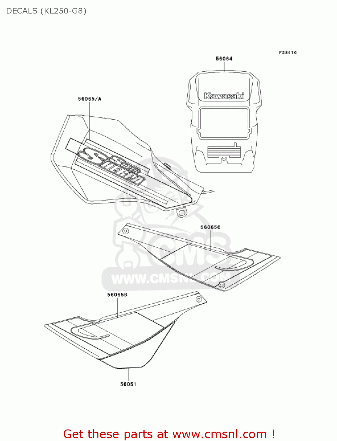 DECALS (KL250-G8) KL250G8 SUPER SHERPA 2004 CANADA