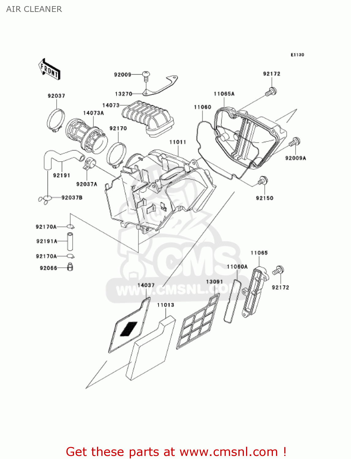 AIR CLEANER KL250G8 SUPER SHERPA 2004 CANADA