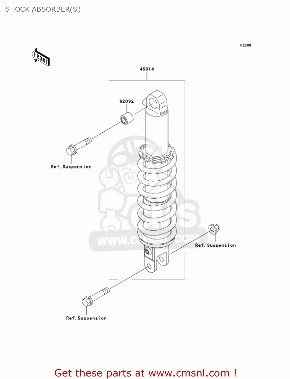 SHOCK ABSORBER(S) KL250G8 SUPER SHERPA 2004 CANADA