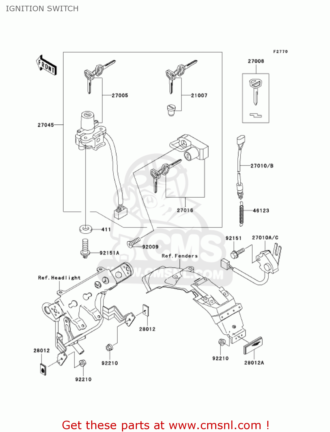IGNITION SWITCH KL250G8 SUPER SHERPA 2004 CANADA