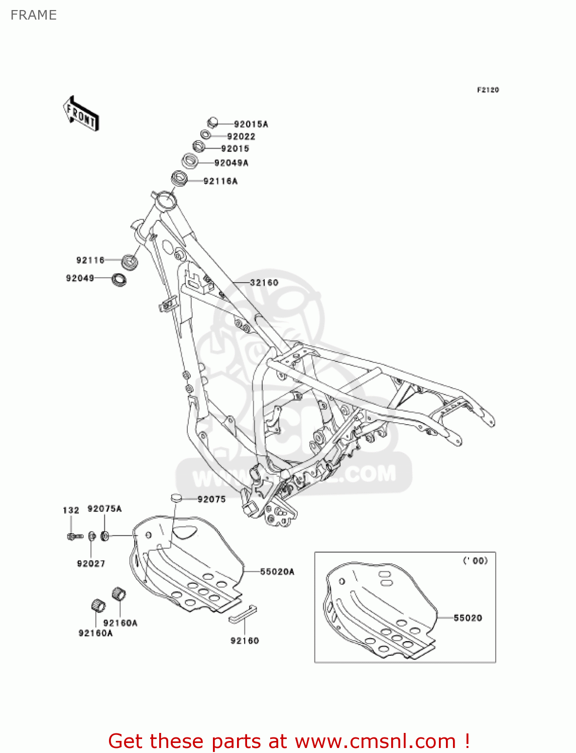 FRAME KL250G8 SUPER SHERPA 2004 CANADA