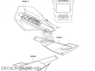DECALS (KL250-G8) - KL250G8 SUPER SHERPA 2004 CANADA