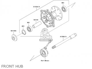 FRONT HUB - KL250G8 SUPER SHERPA 2004 CANADA