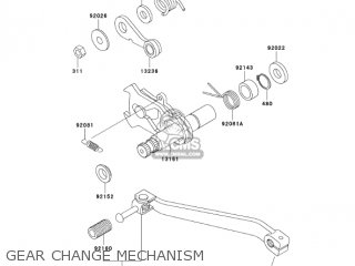 GEAR CHANGE MECHANISM - KL250G8 SUPER SHERPA 2004 CANADA