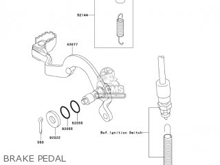 BRAKE PEDAL - KL250G8 SUPER SHERPA 2004 CANADA