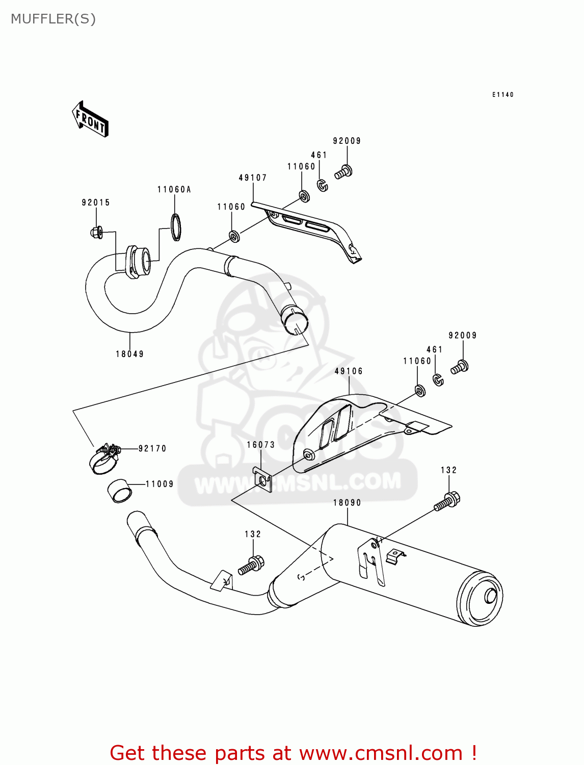 MUFFLER(S) KL250H1 SUPER SHERPA 1997 GREECE