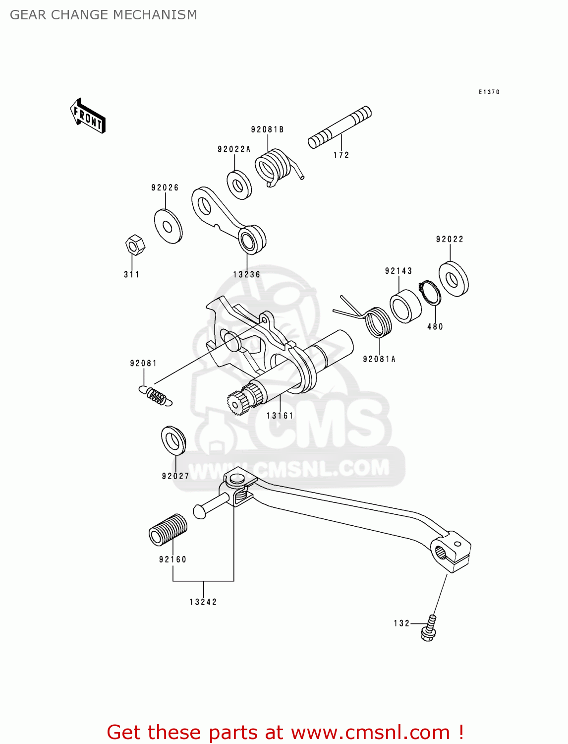 GEAR CHANGE MECHANISM KL250H1 SUPER SHERPA 1997 GREECE