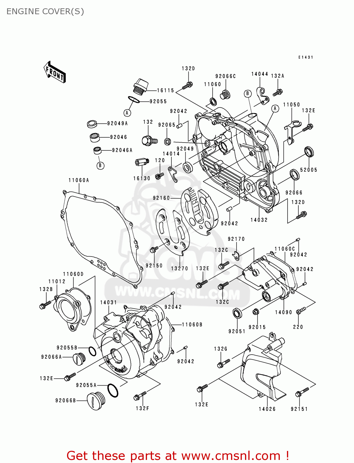 ENGINE COVER(S) KL250H1 SUPER SHERPA 1997 GREECE
