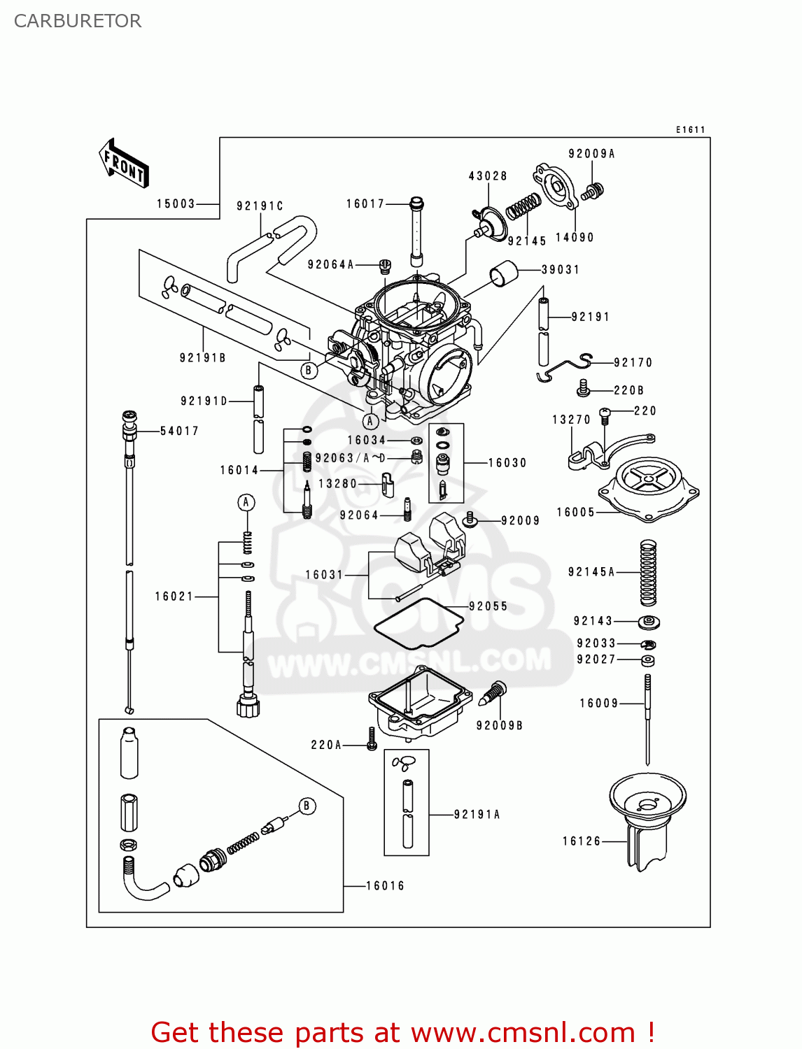 CARBURETOR KL250H1 SUPER SHERPA 1997 GREECE