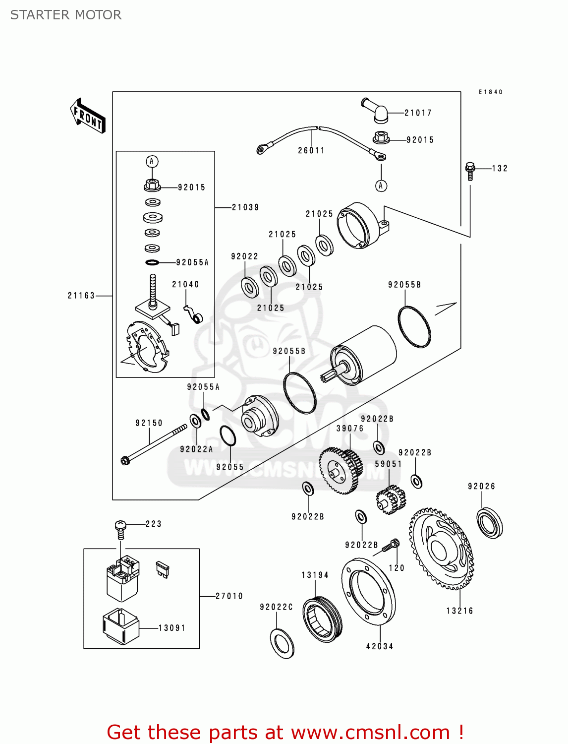 STARTER MOTOR KL250H1 SUPER SHERPA 1997 GREECE