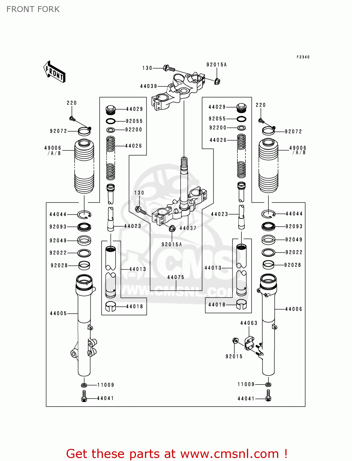 FRONT FORK KL250H1 SUPER SHERPA 1997 GREECE