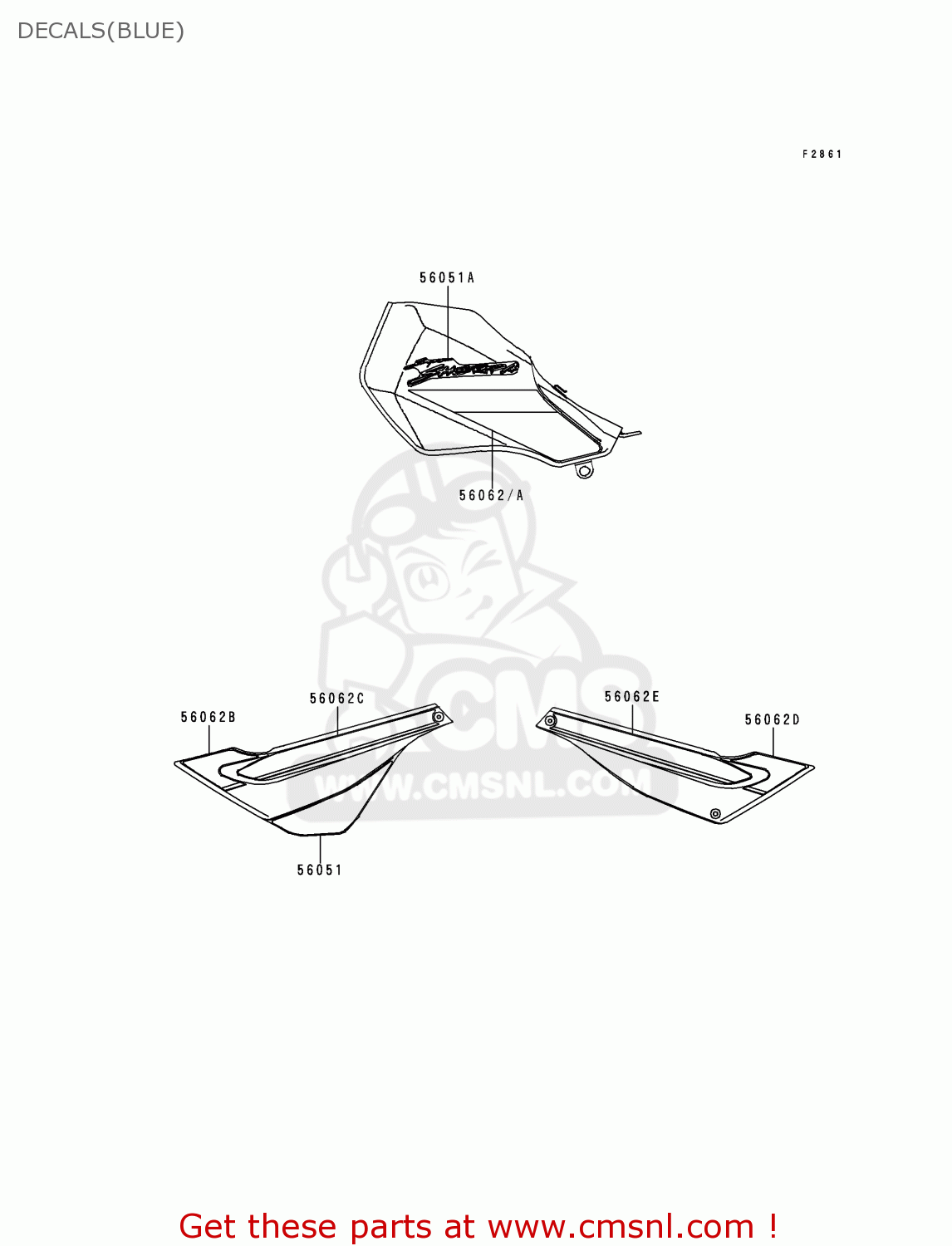 DECALS(BLUE) KL250H1 SUPER SHERPA 1997 GREECE
