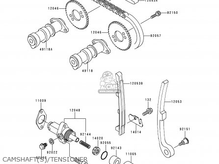 CAMSHAFT(S)/TENSIONER - KL250H1 SUPER SHERPA 1997 GREECE