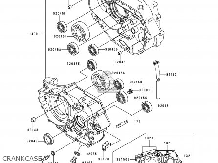 CRANKCASE - KL250H1 SUPER SHERPA 1997 GREECE
