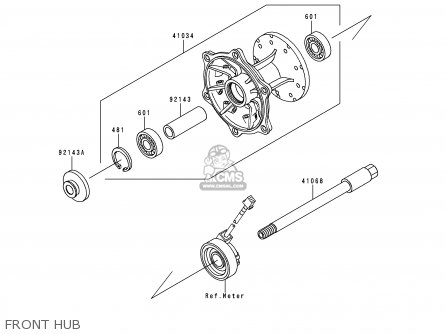 FRONT HUB - KL250H1 SUPER SHERPA 1997 GREECE