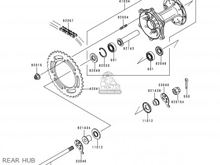 REAR HUB - KL250H1 SUPER SHERPA 1997 GREECE