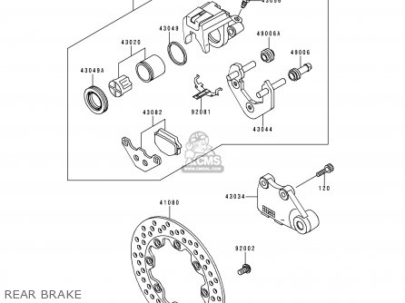 REAR BRAKE - KL250H1 SUPER SHERPA 1997 GREECE