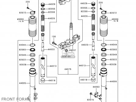 FRONT FORK - KL250H1 SUPER SHERPA 1997 GREECE