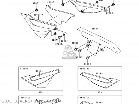 SIDE COVERS/CHAIN COVER - KL250H1 SUPER SHERPA 1997 GREECE